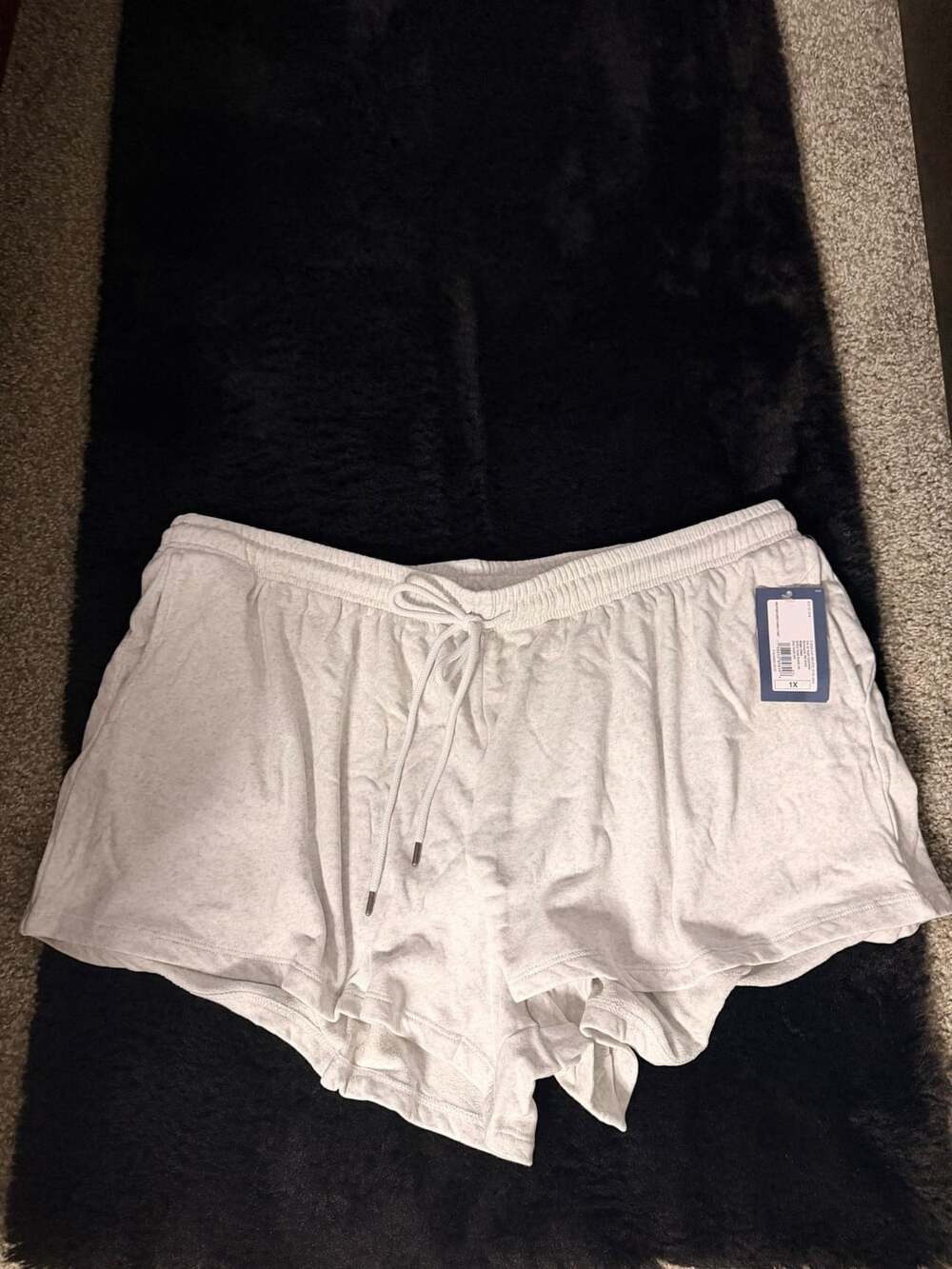 Universal Thread Lounge Shorts Size 1X Gray White Heather Drawstring